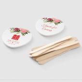 水彩の花の二重の幸結婚せ ハンドファン (組立なし)