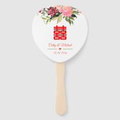 水彩の花の二重の幸結婚せ ハンドファン (正面)
