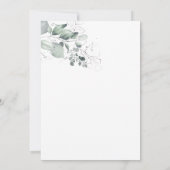 水彩の花の性別表示 招待状 (裏面)