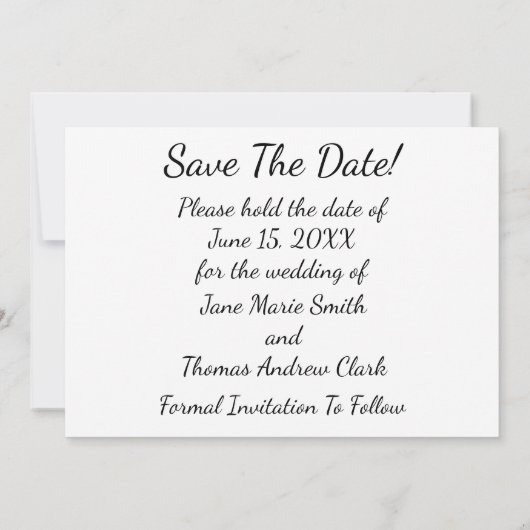 水彩の花の日付保存 セーブザデート (裏面)