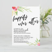 水彩の花を手書きした後も楽しく 招待状 (スタンド正面)