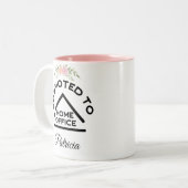 水彩の花を持つホームオフィスに昇格する ツートーンマグカップ (正面左)