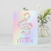 水彩の花トレブルクレフ、 音符記号 招待状 (スタンド正面)