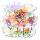 水彩の花ドードー シール (正面)