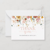 水彩の花ベビーで開花感謝していユーベビーs ノートカード (正面)