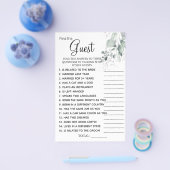 水彩の花嫁のシャワーゲームカード ゲストを探せ チラシ (シングル)