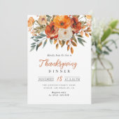 水彩の花感謝祭ディナー 招待状 (スタンド正面)