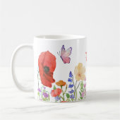 水彩の花母の日コーヒーマグ コーヒーマグカップ (左)