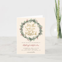 水彩の花輪　 Tis The Season クリスマスウェディング