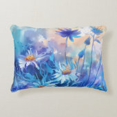 水彩の花:アクセントフローラ装飾用クッション アクセントクッション (正面)