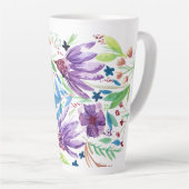 水彩の花 カフェラテマグ (右アングル)