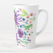 水彩の花 カフェラテマグ (右)