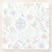 水彩の花 ガラスコースター (裏面)