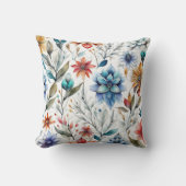 水彩の花 クッション (正面)