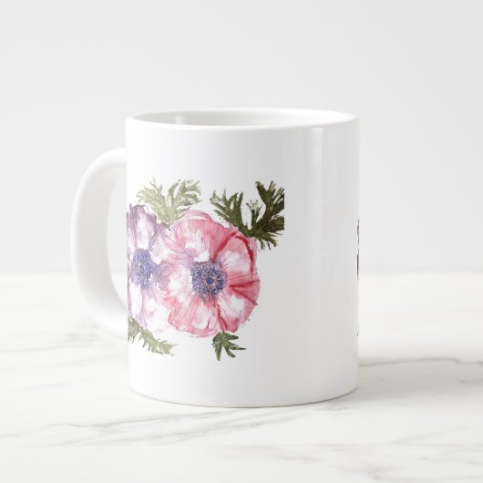 水彩の花 ジャンボコーヒーマグカップ (正面左)