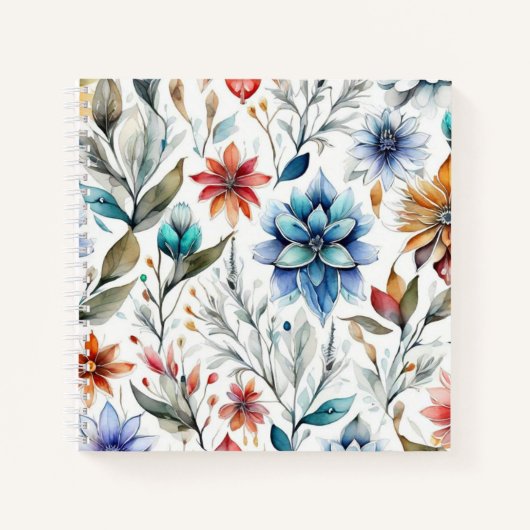 水彩の花 ノートブック (正面)