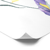 水彩の花 – ブライダルシャワーウェルカムサイン ポスター (角)