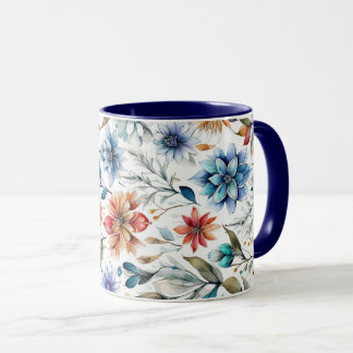 水彩の花 マグカップ