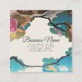 [水彩の花]紙/[サイズ]/[スタイルオプション] - スクエア名刺 (裏面)
