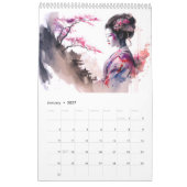 水彩の芸者 - 2026カレンダー カレンダー (1月 2027)