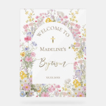 水彩の草原の花 洗礼