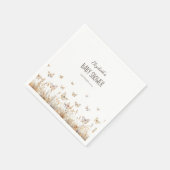 水彩の草原の蝶々 スタンダードカクテルナプキン (角)