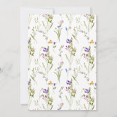 水彩の草原の野生の花　ボヘミアンの卒業パーティー 招待状 (裏面)