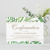 水彩の葉とクロスの確認 招待状 (スタンド正面)