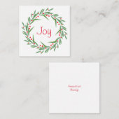 水彩の葉と実のリース ノートカード (正面/裏面)