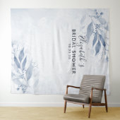 水彩の葉のウェディングシャワーの写真撮影用背景 タペストリー (インサイチュ(横))