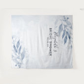 水彩の葉のウェディングシャワーの写真撮影用背景 タペストリー (正面(横))