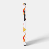 水彩の葉のシームレスパターン iPhoneケース (左側面)