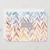 水彩の葉の招待状 招待状 (裏面)