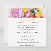 水彩の葉の結婚式招待状 招待状 (裏面)