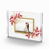 水彩の葉の装飾 フォトブロック (右)