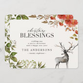 水彩の葉はクリスマスカードになる。 シーズンカード (正面/裏面)