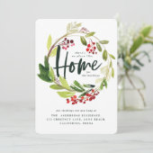 水彩の葉クリスマスの新しいホームホリデー シーズンカード (スタンド正面)