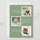 水彩の葉フレーム |ホリデーフォトカード シーズンカード (裏面)