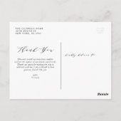 水彩の葉写真卒業ありがとう ポストカード (裏面)