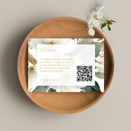 水彩の葉結婚のQRコード詳細 出欠カード