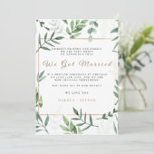 水彩の葉10a ウェディングエロープメントカード 招待状 (スタンド正面)