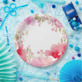 水彩の葉 ペーパープレート (パーティー)