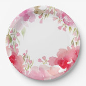 水彩の葉 ペーパープレート (正面)