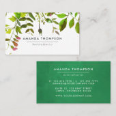 水彩の葉 名刺 (正面/裏面)