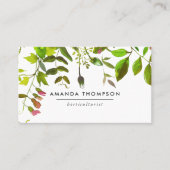 水彩の葉 名刺 (正面)