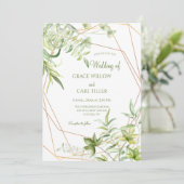 水彩の葉 招待状 (スタンド正面)