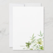 水彩の葉 招待状 (裏面)