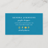 水彩の葉(金ゴールド付) 名刺 (裏面)