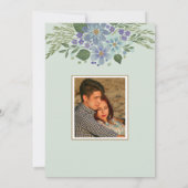 水彩の葉 10a ウェディングエロープメントカード 招待状 (裏面)