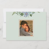 水彩の葉 10b ウェディング エロープメント パーティー 招待状 (裏面)